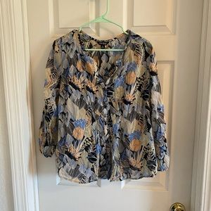 Lucky Brand Women’s Boho Peasant Blouse Floral